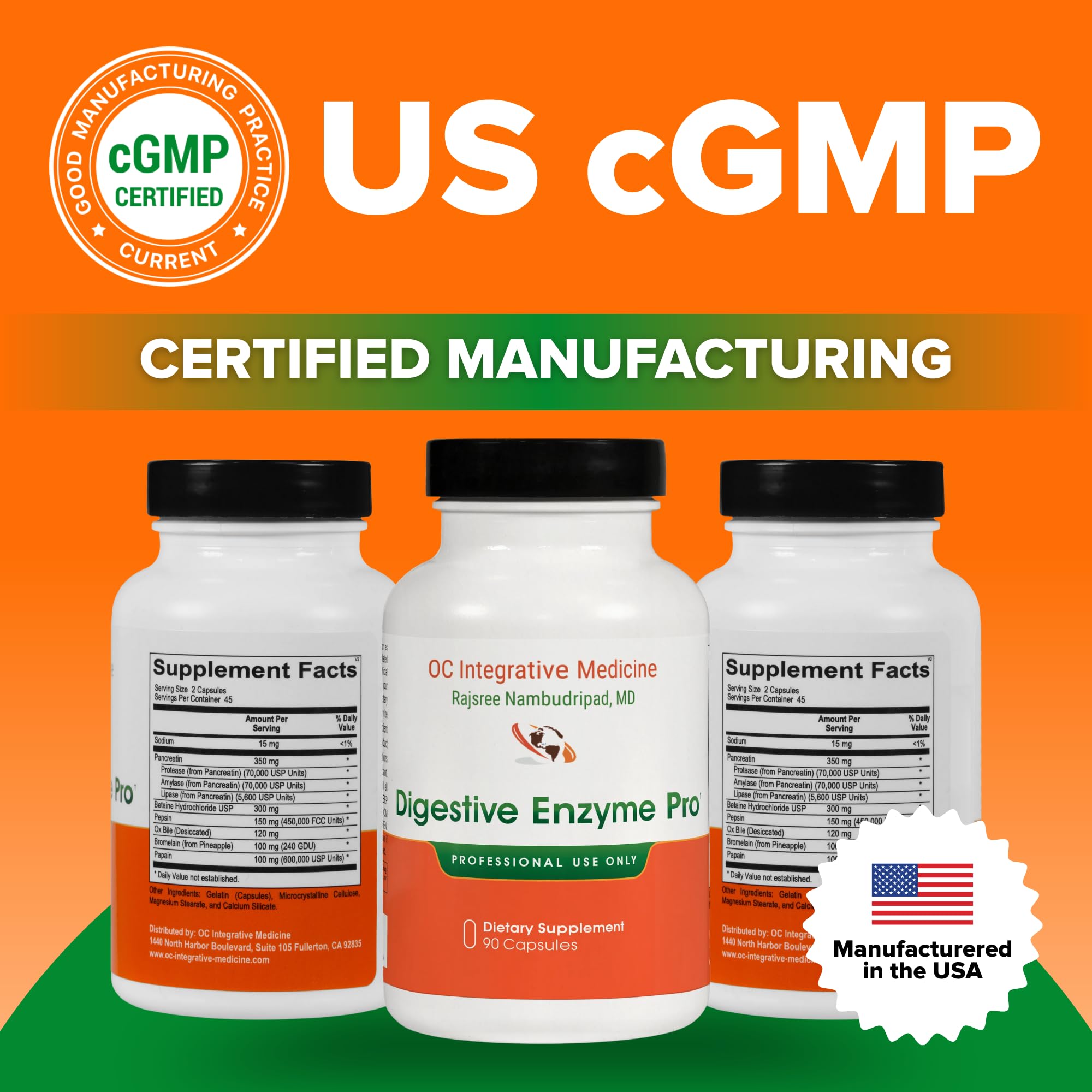 Rajsree sello de calidad cGMP que comunica producción limpia y controlada