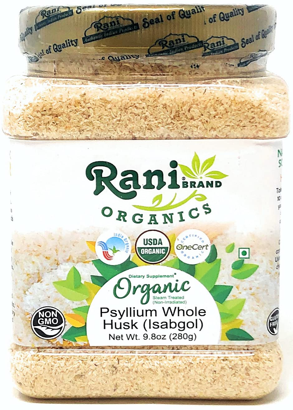 Rani Organics frasco frontal mostrando el envase y la marca, práctico y sellado