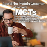 Rapid Fire ingredientes: colágeno, suero, MCT y sal rosa, mezcla nutritiva práctica