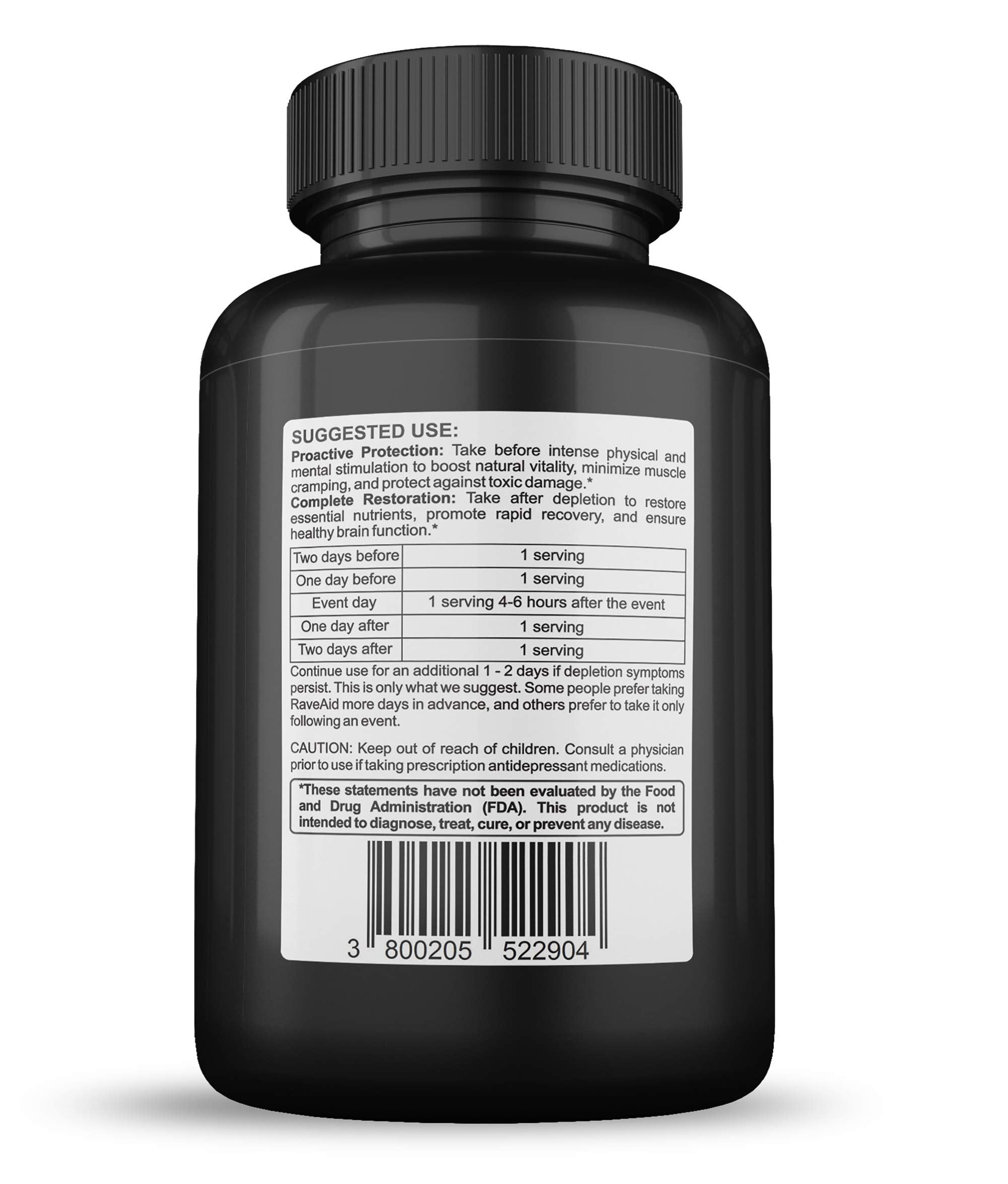 RaveAid tomando antes de salir para apoyar energía y enfoque nocturno