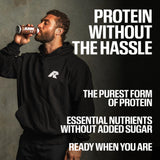 RAW etiqueta nutricional legible resaltando 30 g de proteína