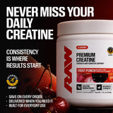 RAW producto en entorno de gimnasio sugiriendo uso práctico