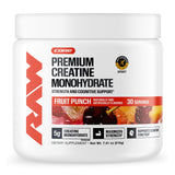 RAW envase frontal Fruit Punch mostrando diseño y 30 servicios