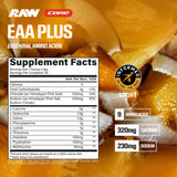 RAW textura del polvo EAA Plus mostrando pureza y fácil disolución para recuperación
