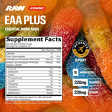 RAW EAA Plus textura del polvo fina para mezcla rápida y sabor consistente