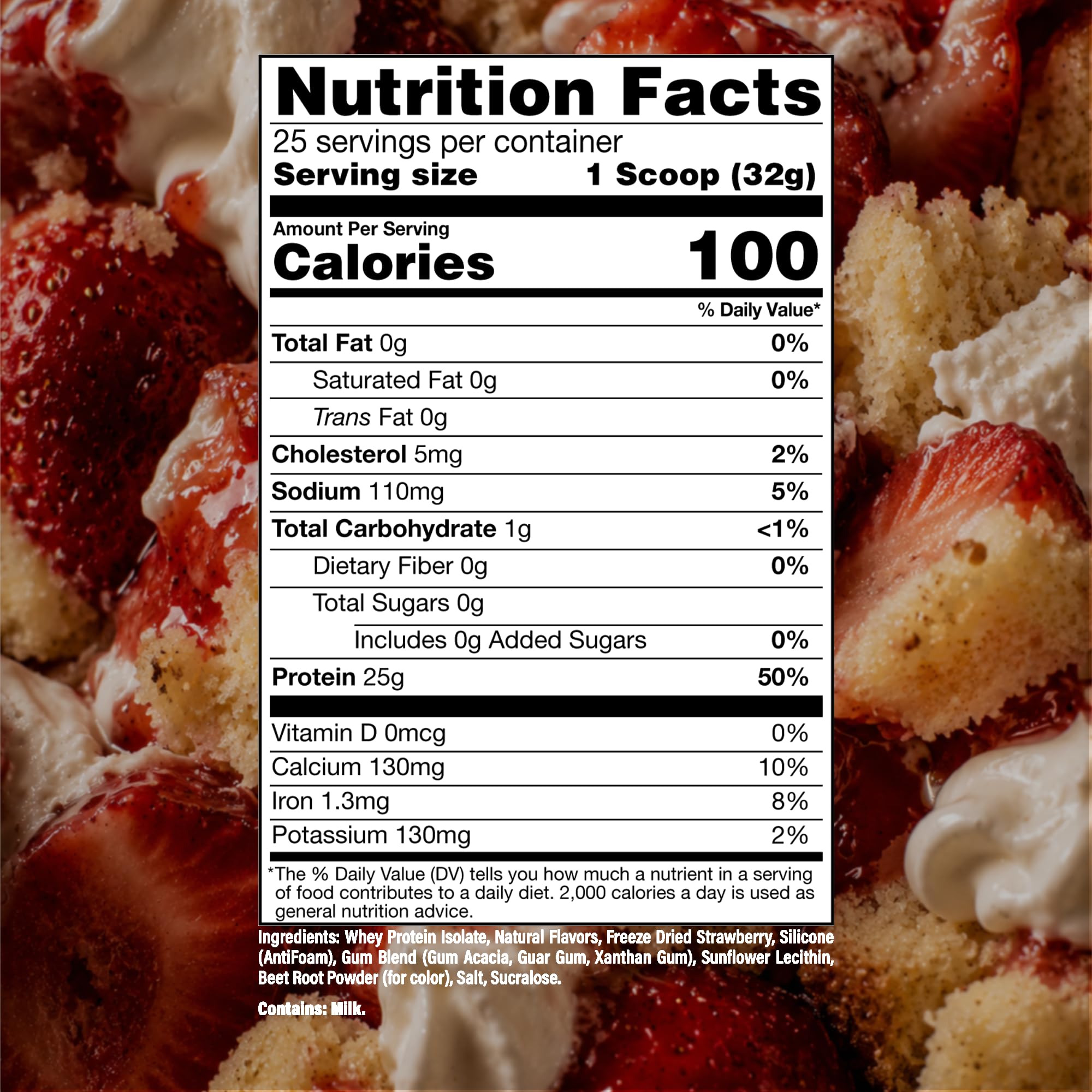 RAW etiqueta nutricional con detalles limpios para revisar ingredientes y macros