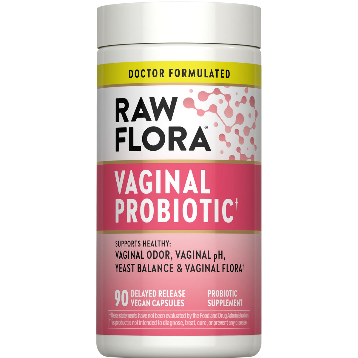 Raw Flora frasco frontal mostrando el envase y beneficio claridad de uso