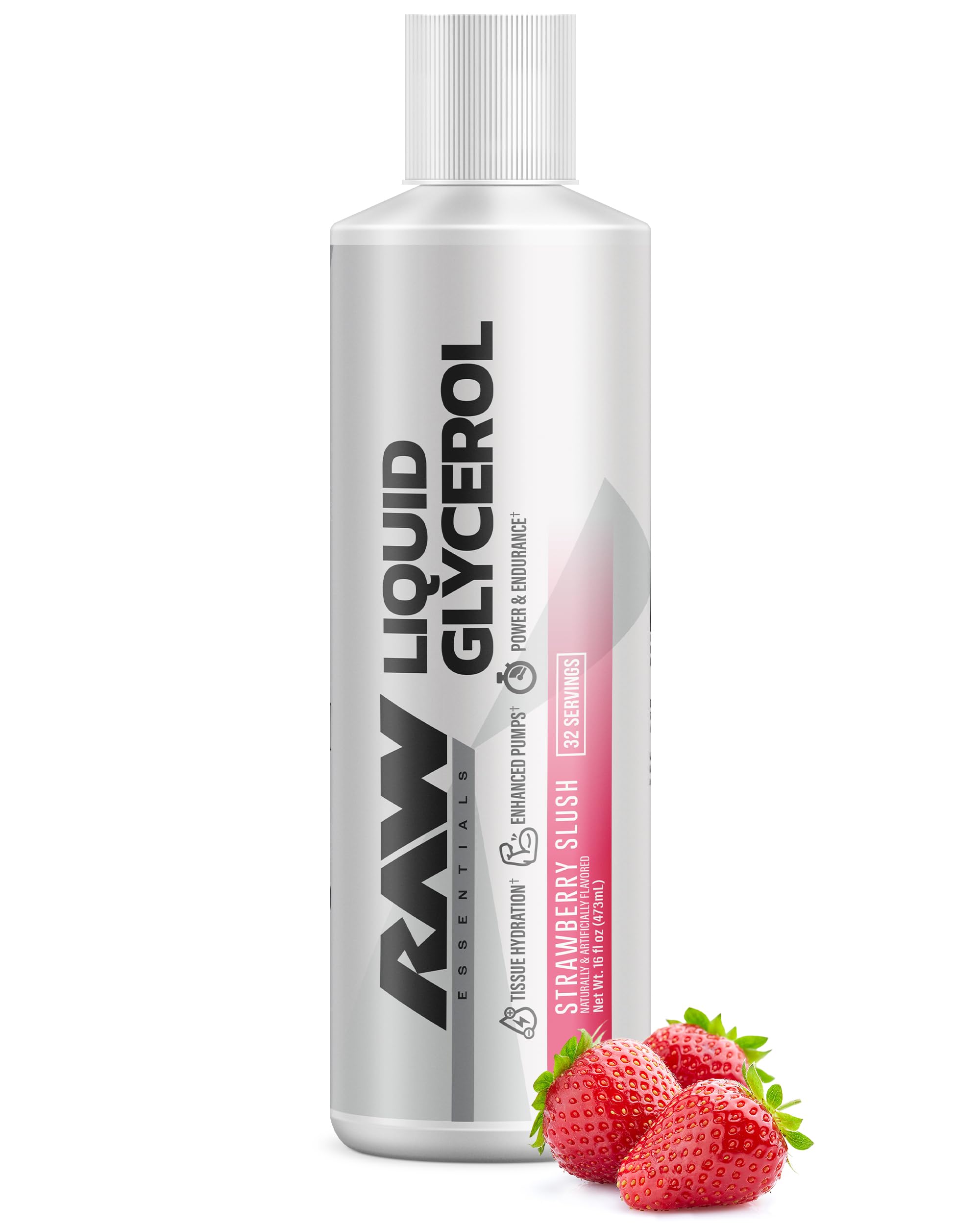 RAW glicerol líquido frontal del envase mostrando confianza y pureza