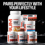 RAW gominolas junto a pesas representando apoyo al entrenamiento