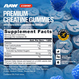 RAW tarro abierto con gominolas accesibles y porciones listas