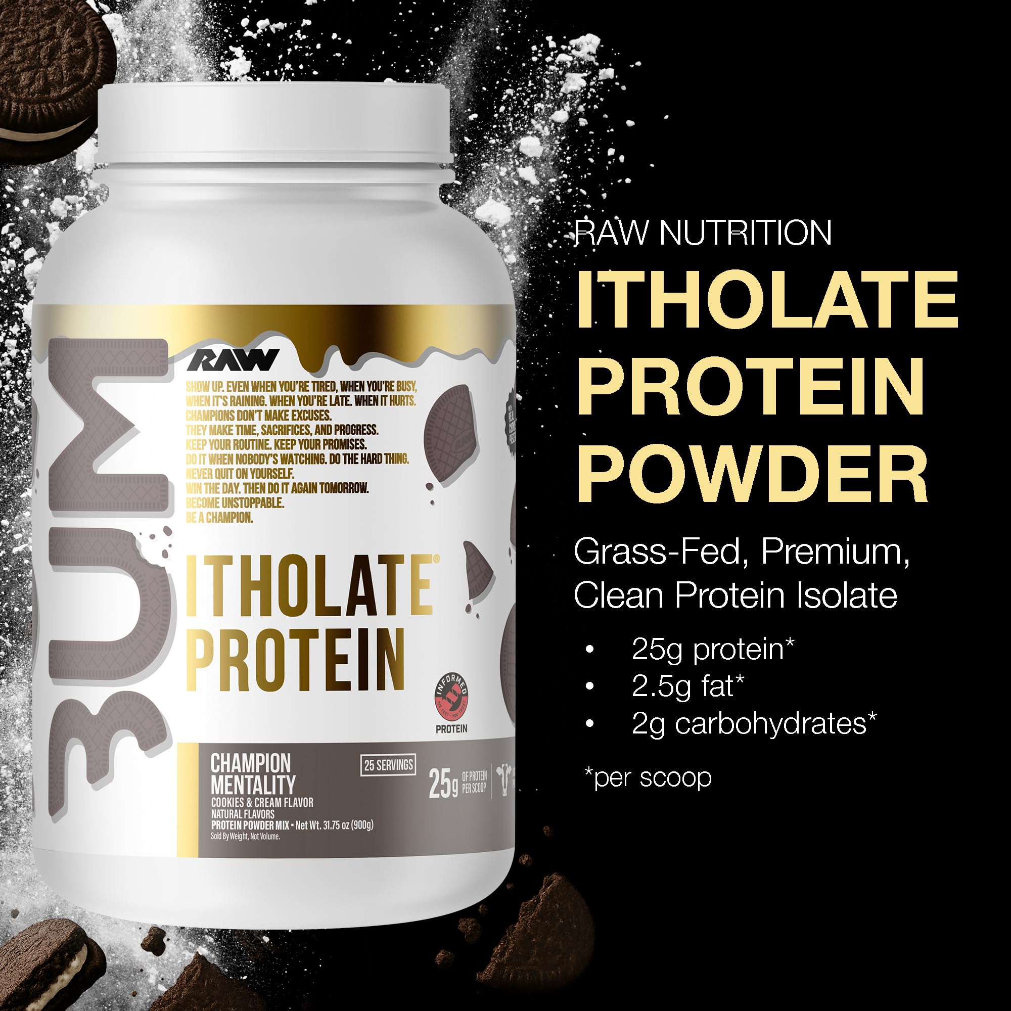 RAW Itholate textura del polvo fina y homogénea, beneficio fácil disolución