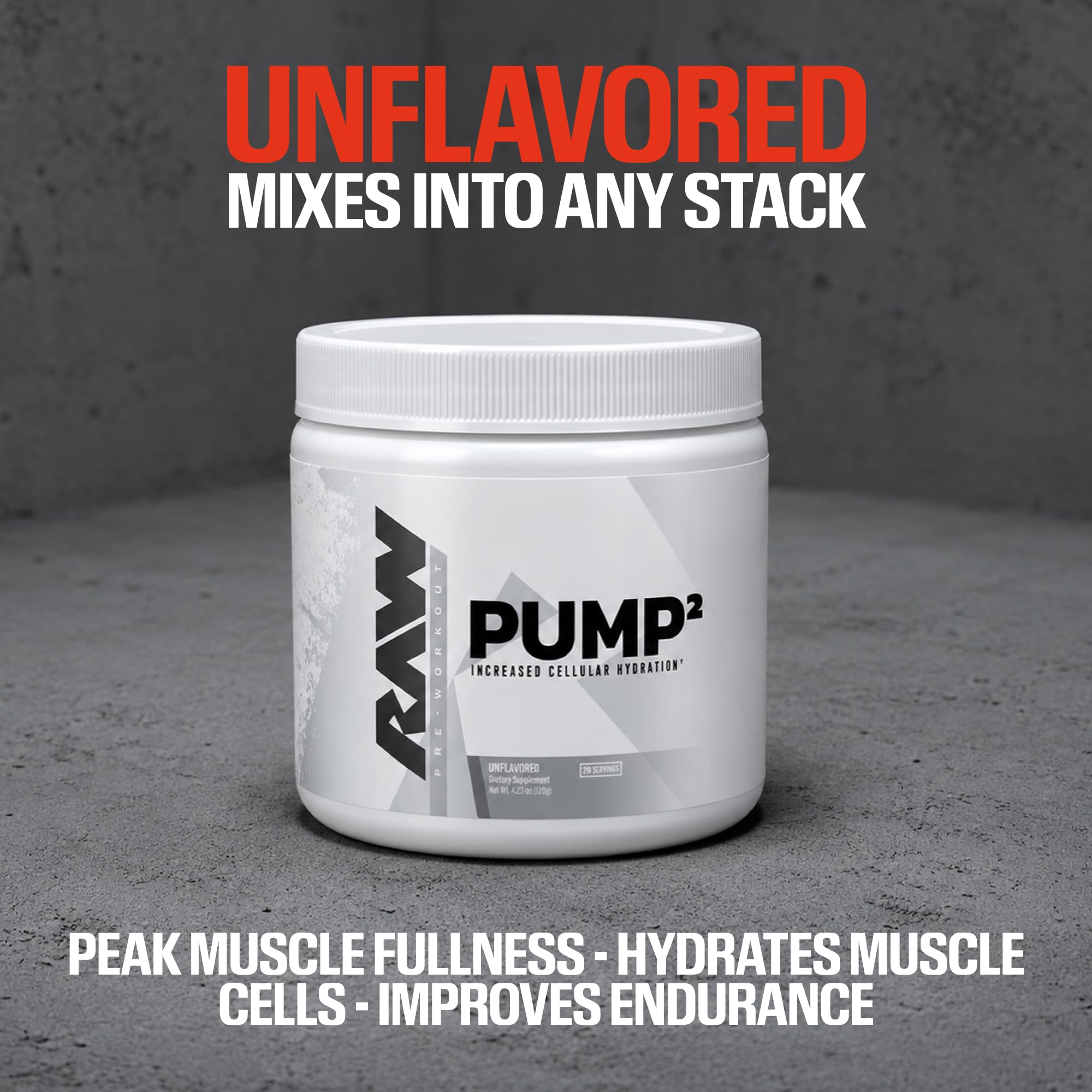 RAW Pump2 junto a pre-entreno RAW PRE para combinar y potenciar bombeo