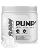RAW Pump2 frente del envase que muestra tamaño y marca, claridad de uso