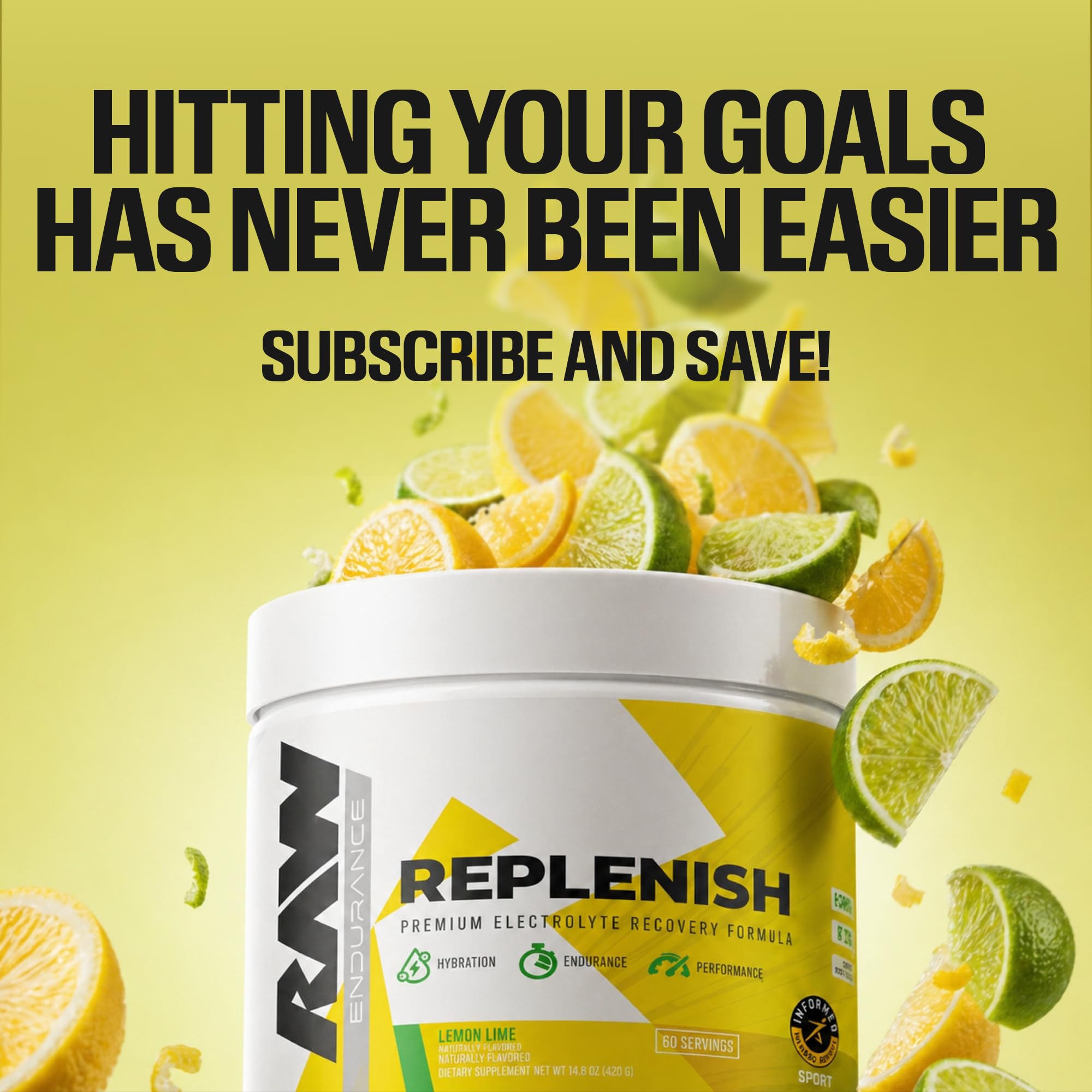 RAW Replenish envase que indica 60 servicios para uso frecuente y ahorro