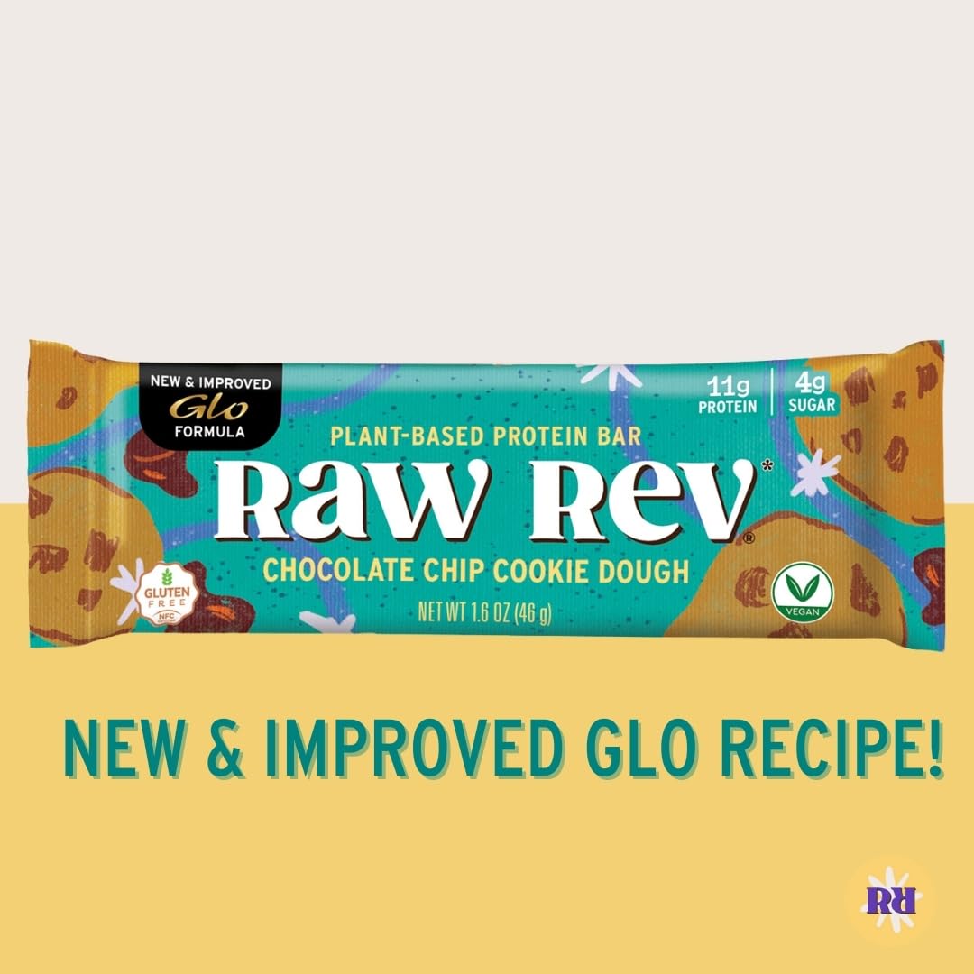 Raw Rev Glo barrita en bol sugiere opción rápida de desayuno