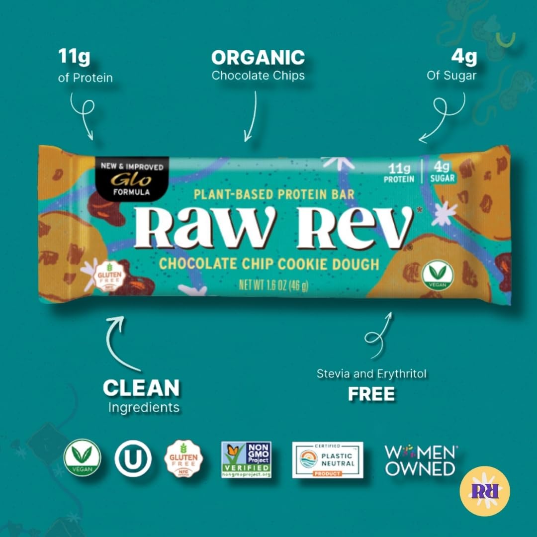 Raw Rev Glo chips de chocolate orgánico acentúan sabor natural