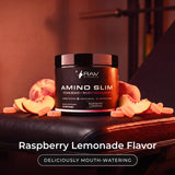 RAW Synergies uso de Amino Slim en gimnasio, apoyo durante el entrenamiento