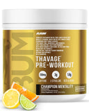 RAW Thavage envase frontal mostrando la marca y sabor Champion Mentality, útil para identificar producto