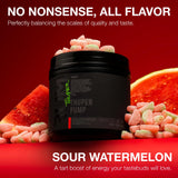 RAW vaso con mezcla efervescente mostrando color y solubilidad