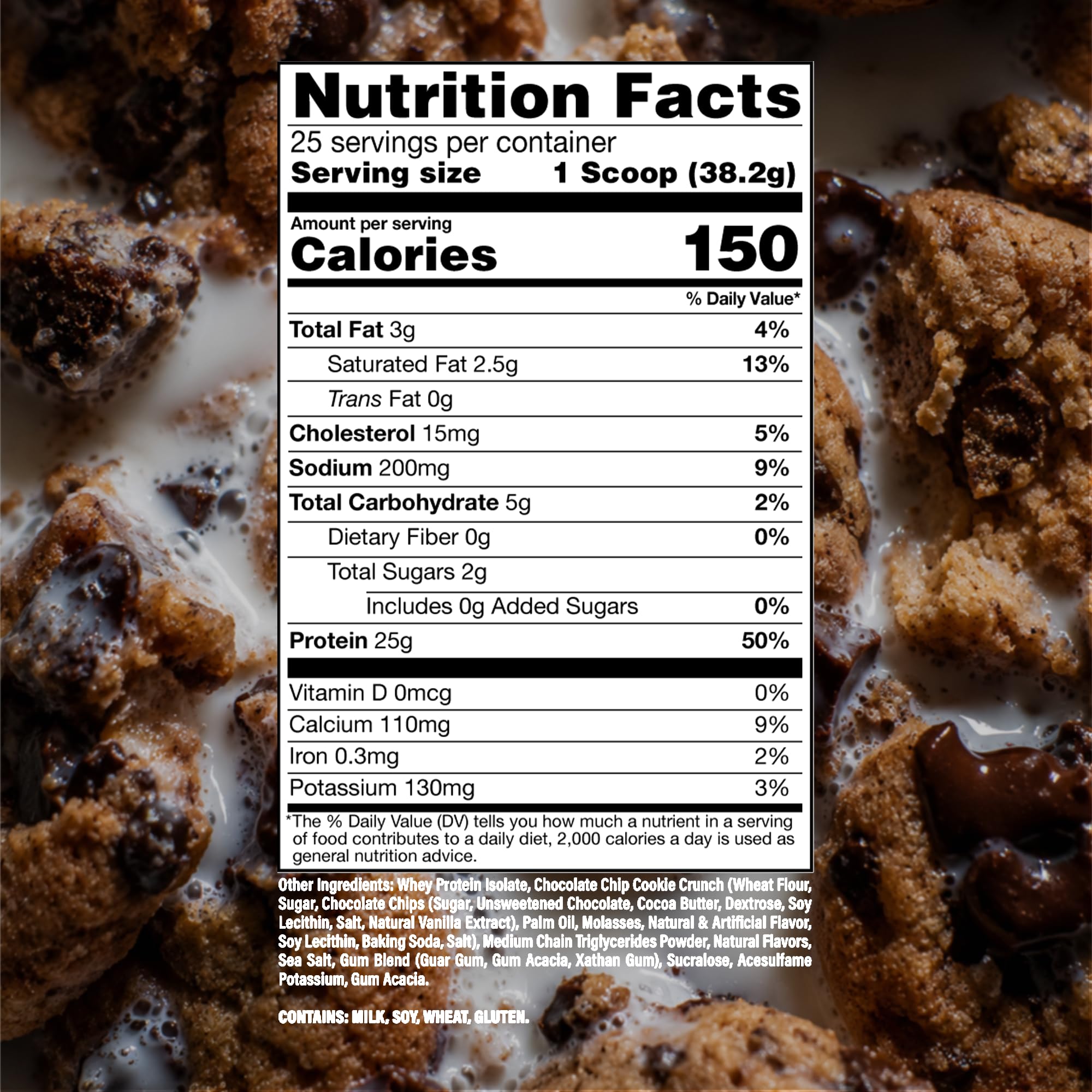 RAW Whey Isolate etiqueta con información nutricional y origen USA, confianza y pureza
