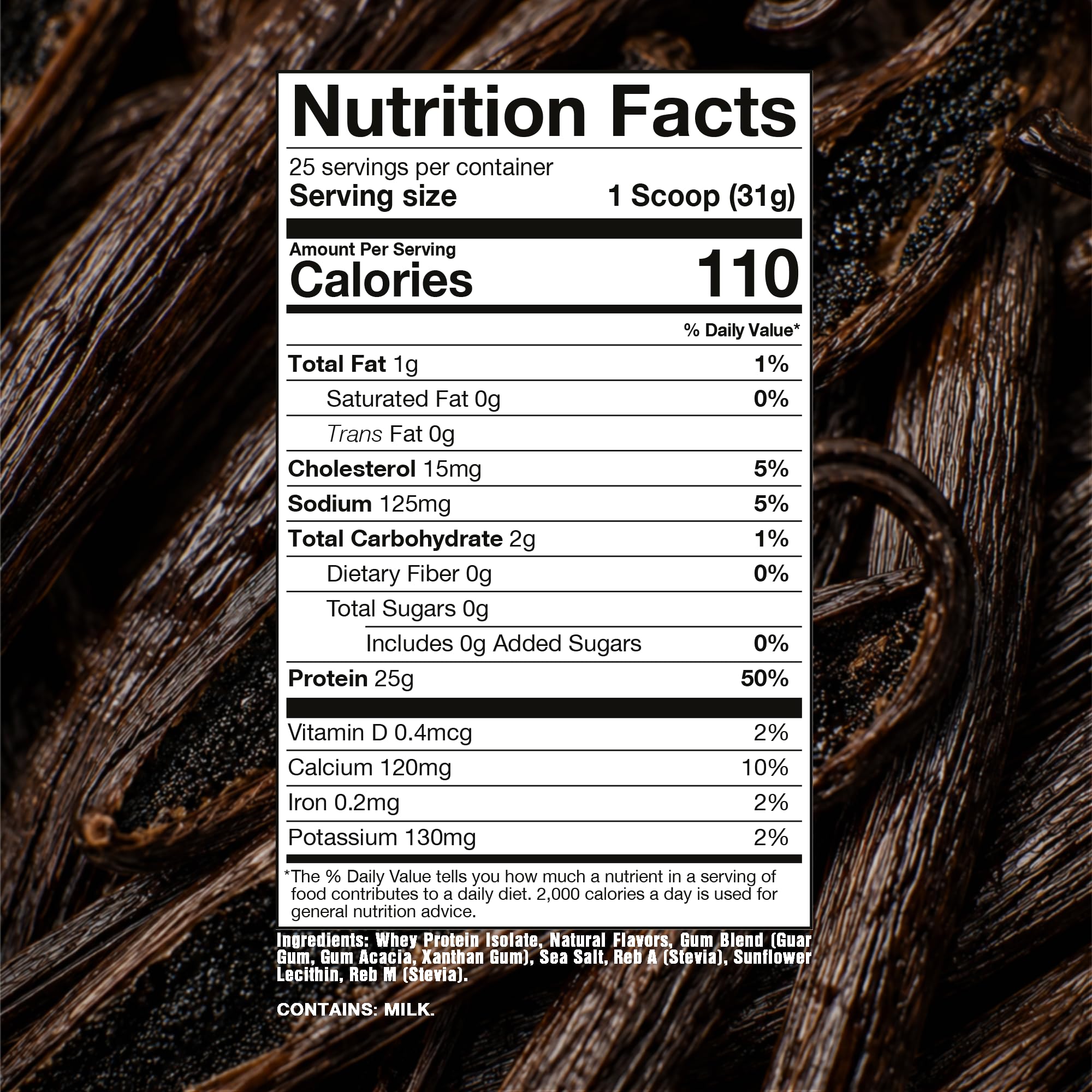RAW etiqueta nutricional enfocada, informa sobre macros y ingredientes
