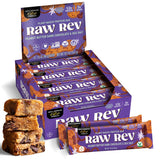 Raw Rev Glo empaque frontal mostrando 12 barras y beneficios claros