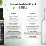 RAWYA aceite aplicado en puntas de cabello mostrando nutrición