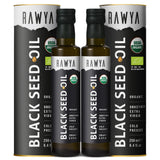 RAWYA botella frontal 250 ml mostrando etiqueta orgánica y protección de vidrio