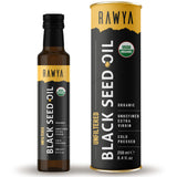 RAWYA frasco frontal de vidrio mostrando etiqueta y capacidad 8.4 fl oz