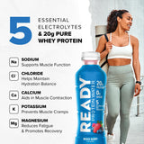 Ready botella en mano después de entrenar para hidratación y recuperación rápida