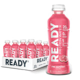 Ready botella frontal del pack mostrando etiqueta y sabor pomelo rosa, ideal para hidratación