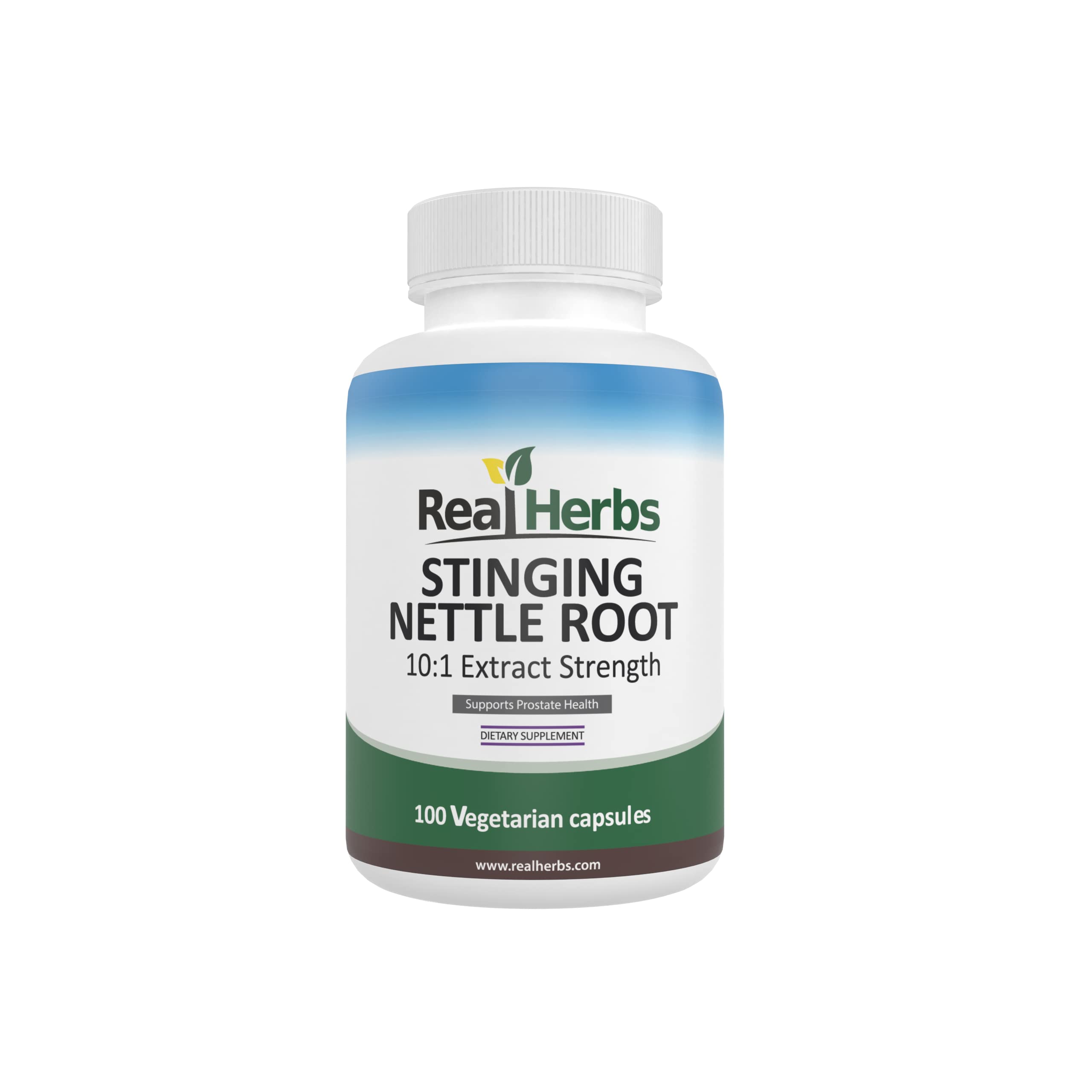 Real Herbs frasco frontal mostrando etiqueta clara y beneficios
