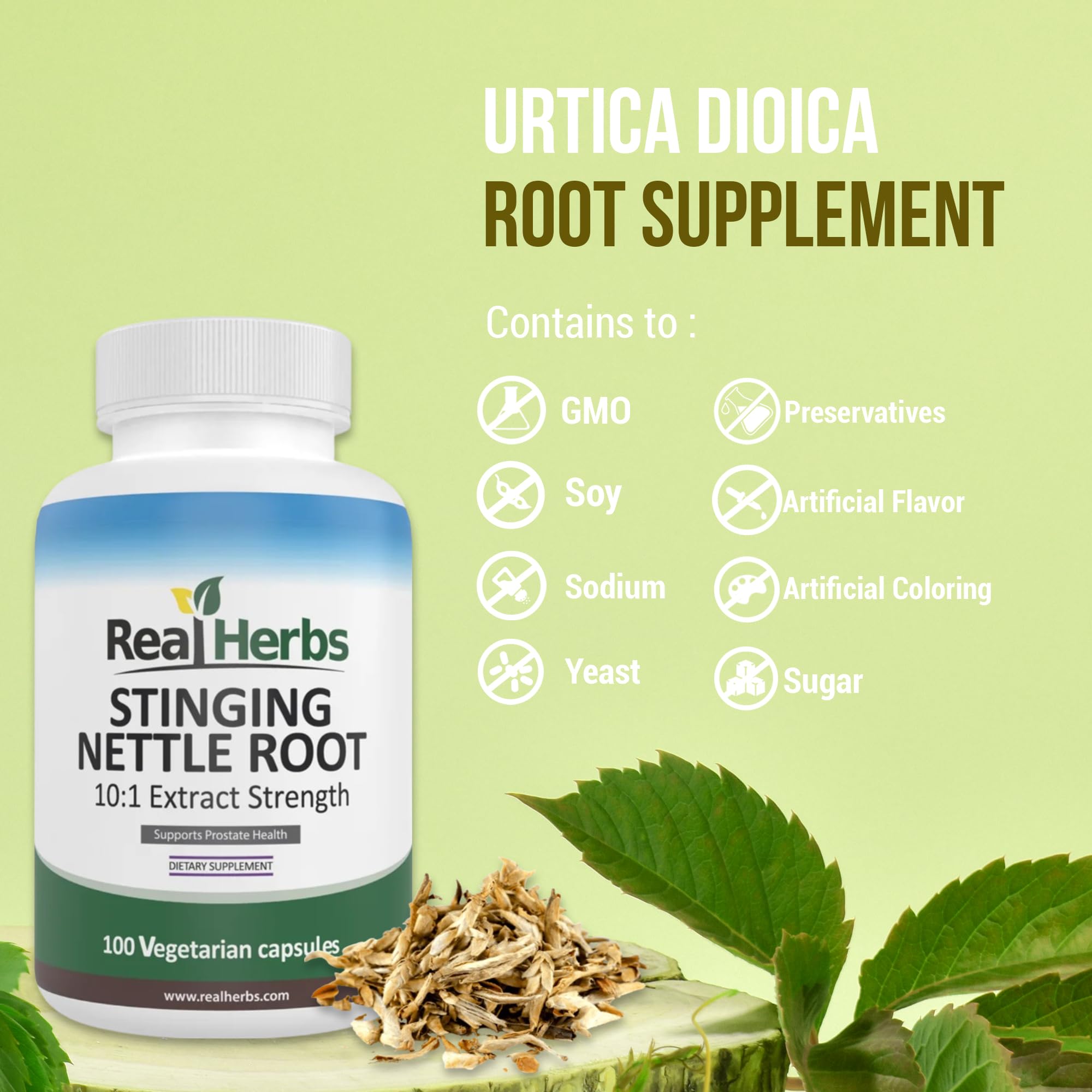 Real Herbs imagen de la etiqueta con ingredientes y dosis precisas
