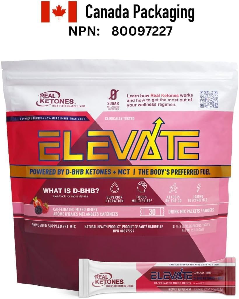 Real Ketones primer plano de minerales y electrolitos para reponer
