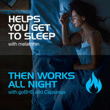 Real Ketones Night Burn frasco abierto con cápsulas visibles para ver contenido interior