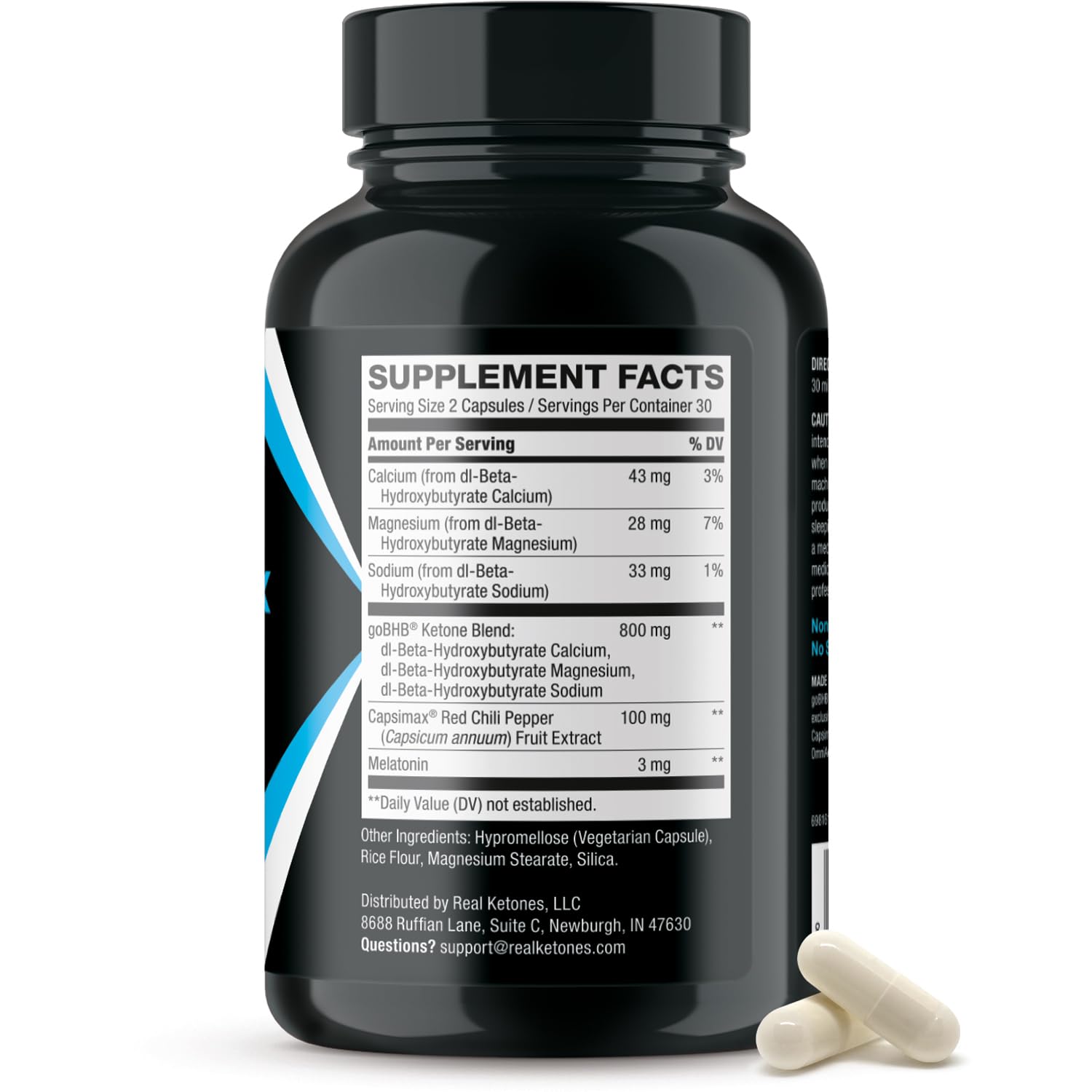 Real Ketones Night Burn escena de dormitorio relajado representando soporte de descanso