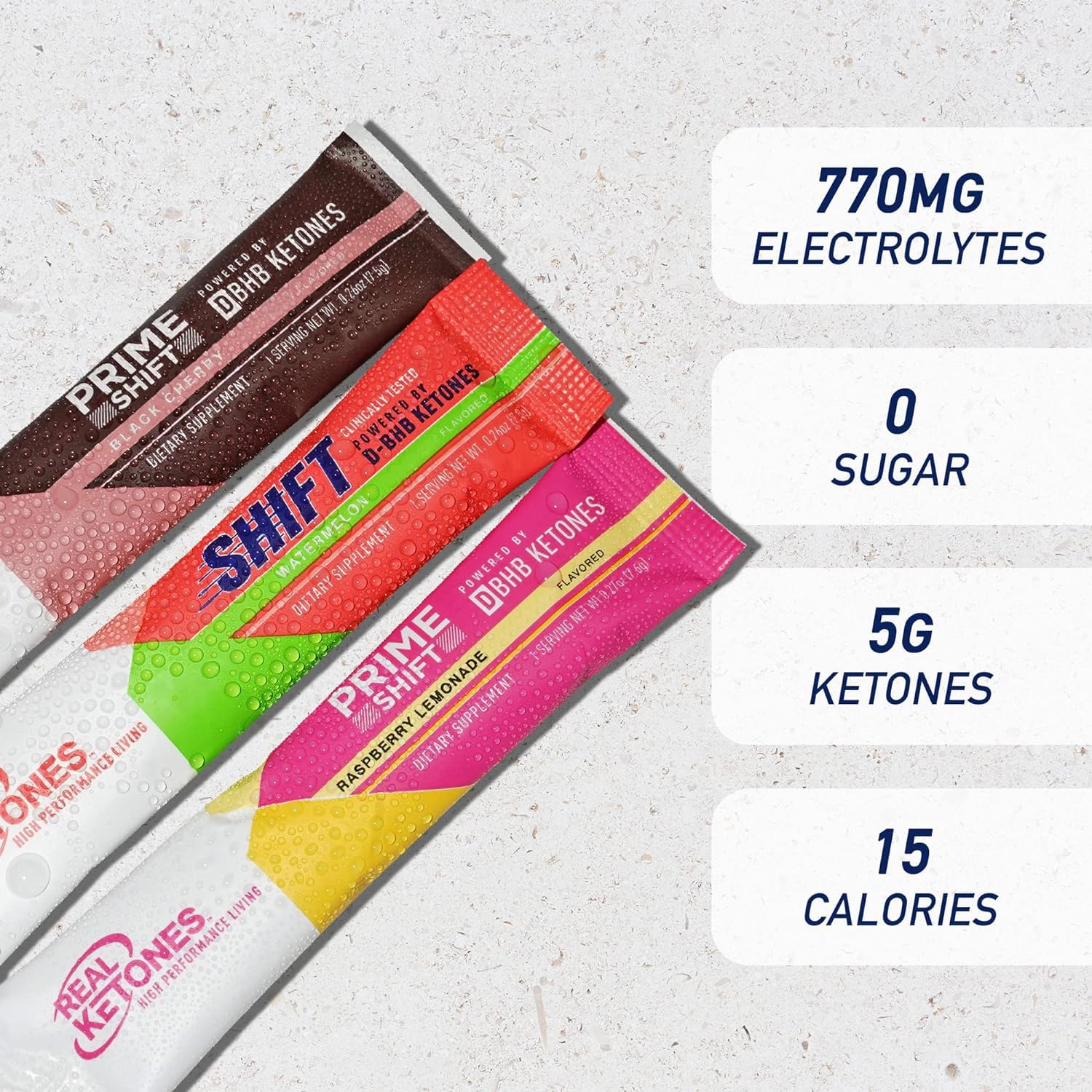 Real Ketones detalle de polvo resaltando textura y pureza