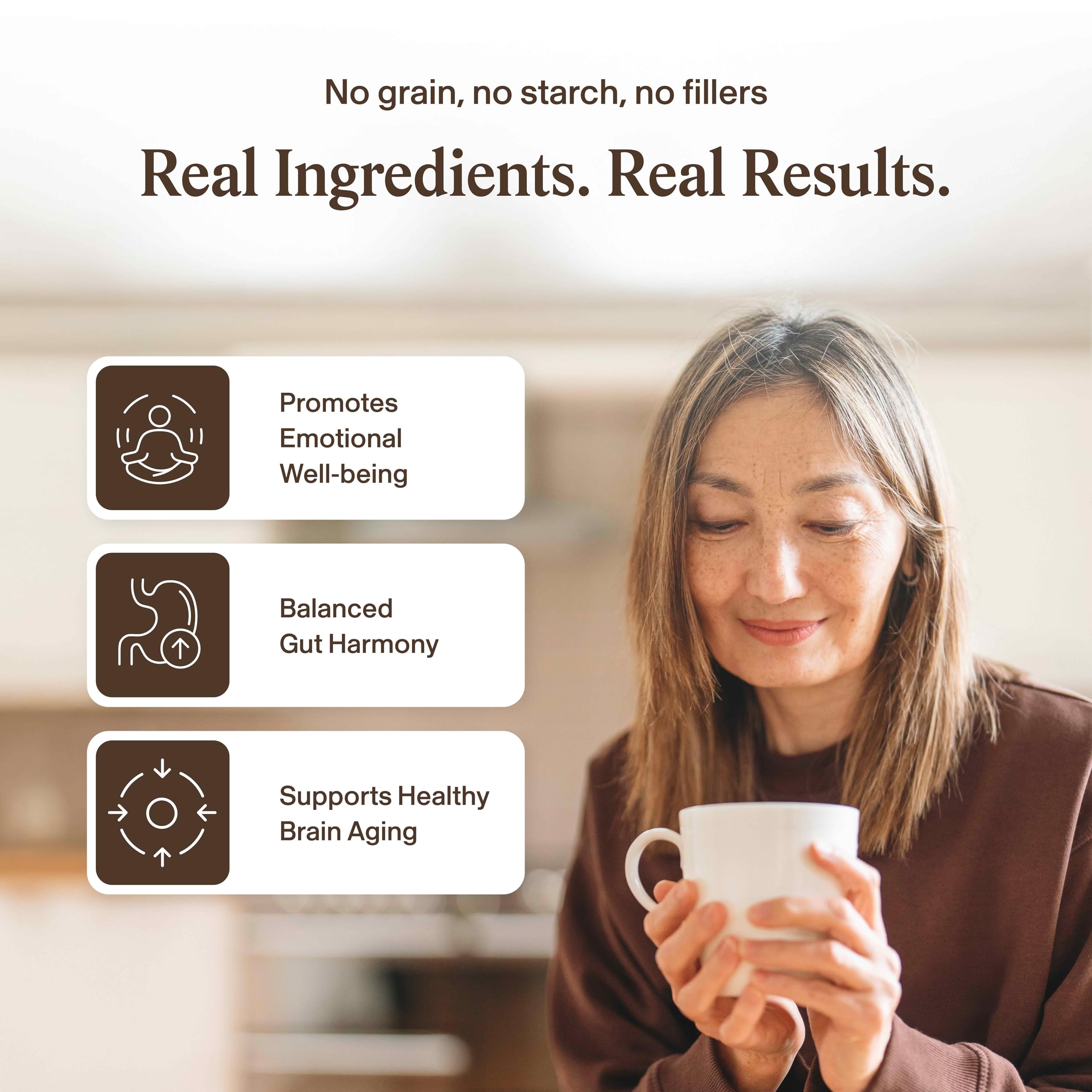 Real Mushrooms mezclado en café caliente, integración sin grumos
