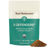 Real Mushrooms envase frontal 5 Defenders mostrando diseño y cantidad