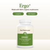 Real Mushrooms etiqueta con detalle de ingredientes y certificaciones