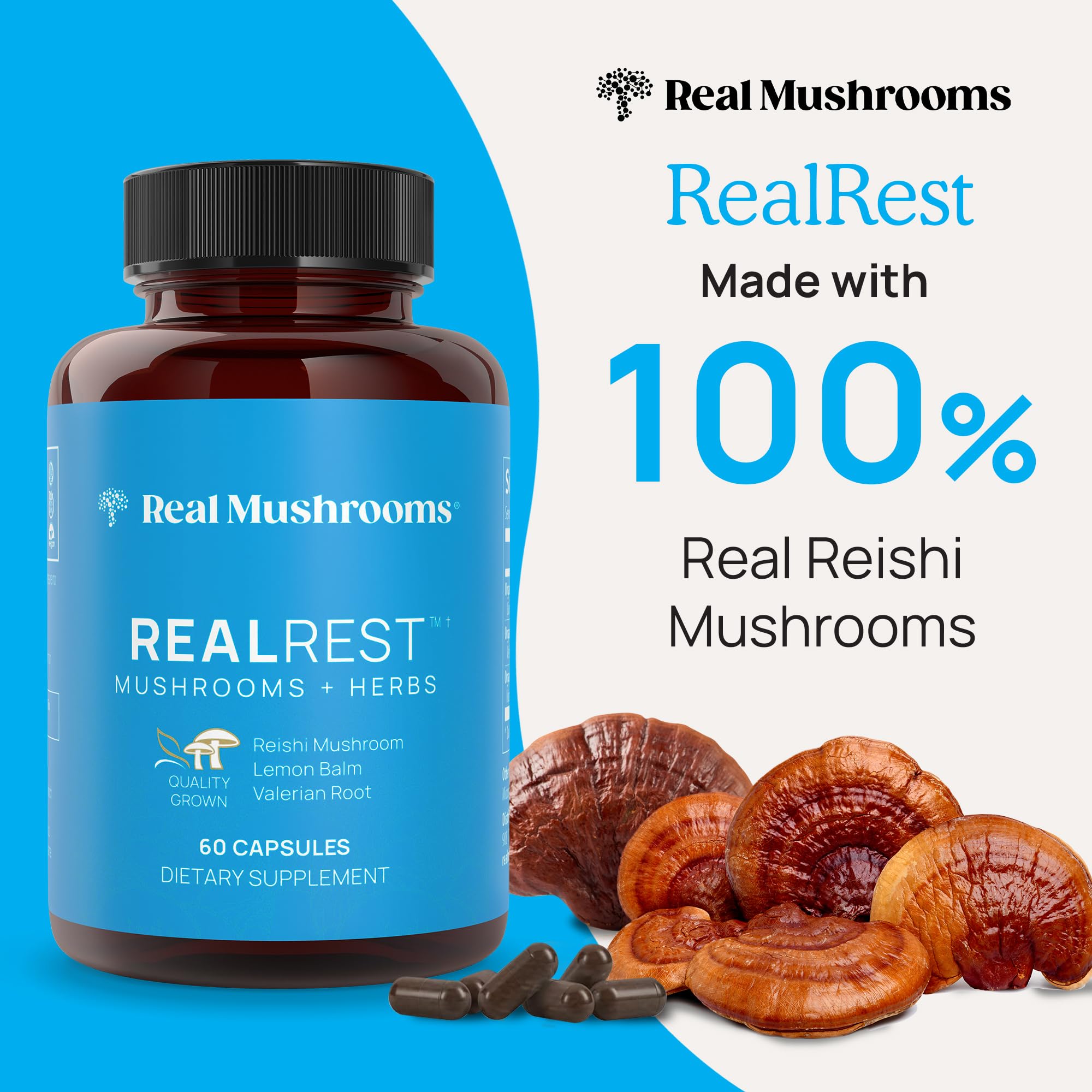 Real Mushrooms polvo de extracto de reishi textura y pureza visible