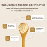 Real Mushrooms comparativa de escala mostrando 60 servicios por envase