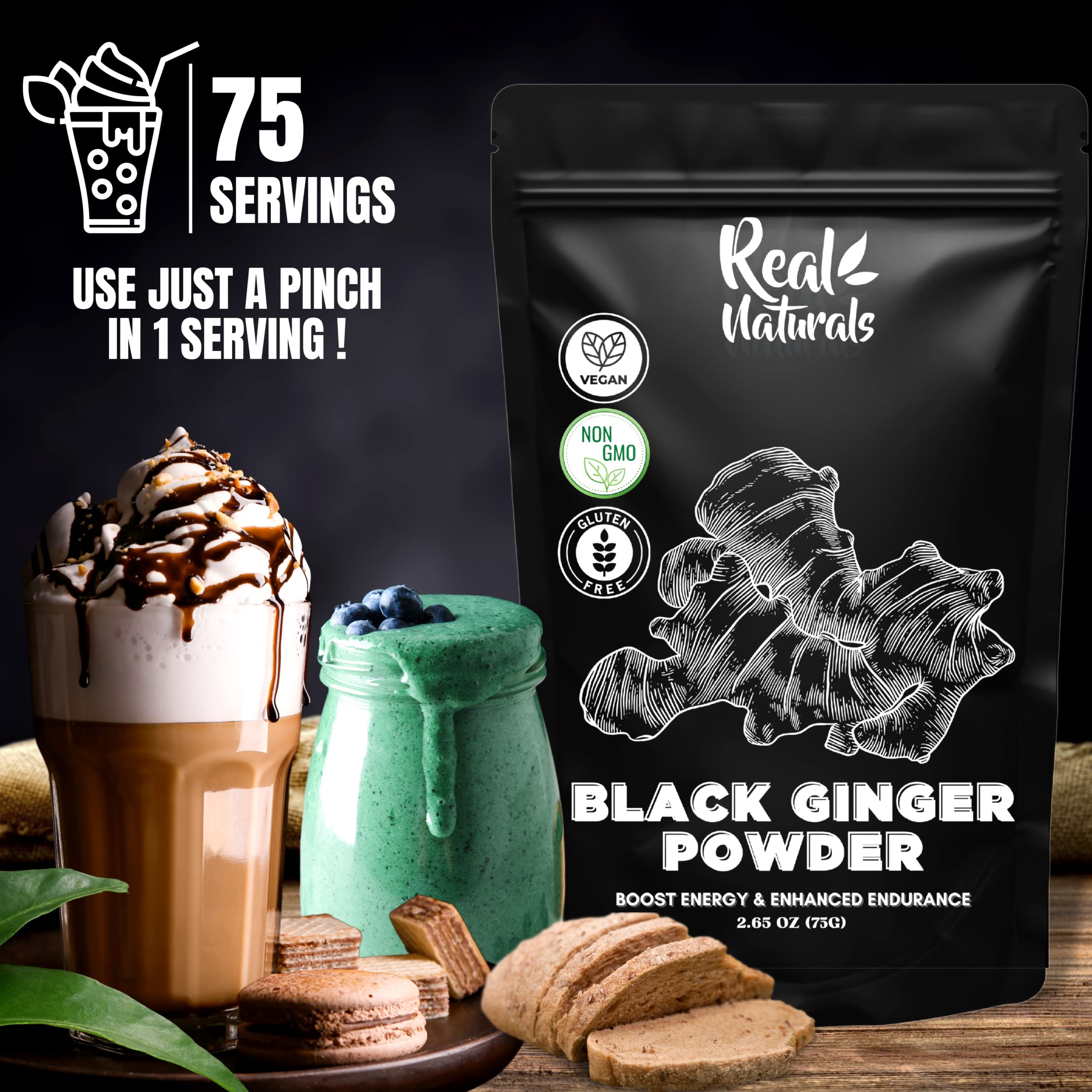 Real Naturals polvo mezclado en batido proteico demostrando fácil integración y conveniencia