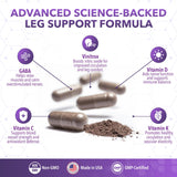 Real Science LegEase Miracle envase en mano muestra tamaño y control de dosis