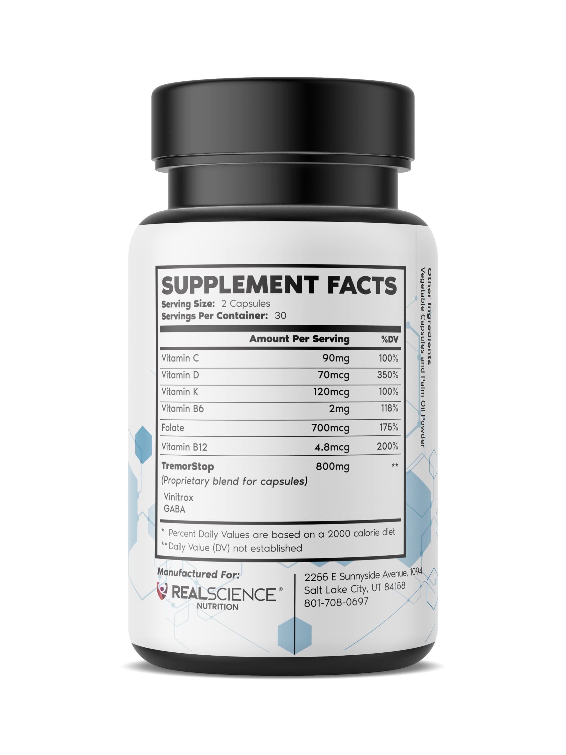 Real Science Nutrition cápsula en primer plano detalle y facilidad de ingestión
