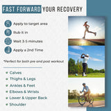 Real Time Pain Relief etiqueta con lista parcial de ingredientes naturales