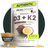 RealGood Essentials frente del frasco mostrando contenido y beneficios