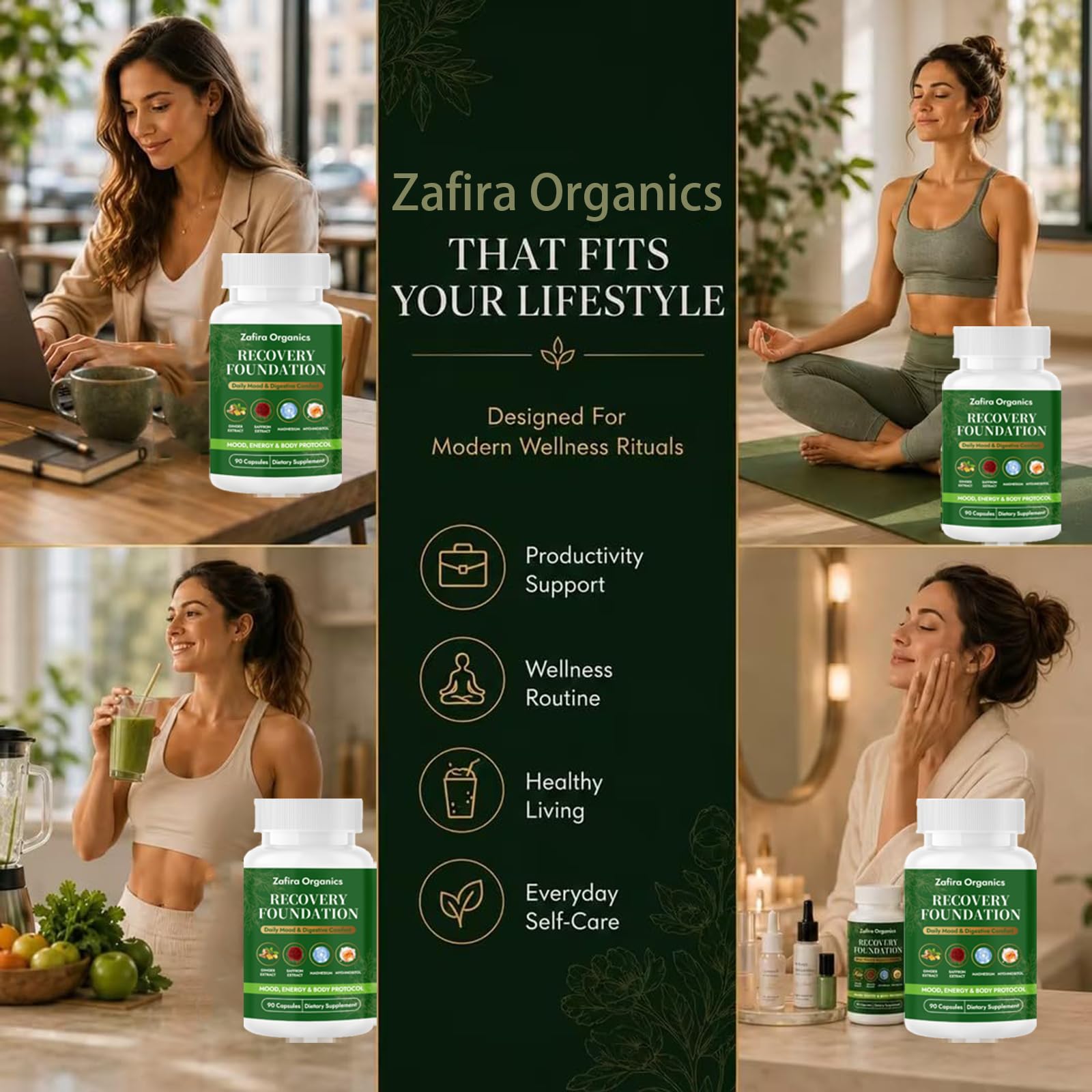 REATIFUL escena lifestyle urbana con suplemento para personas activas