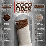 Rebel Supplements detalle de pouch y fibra de coco para textura cómoda