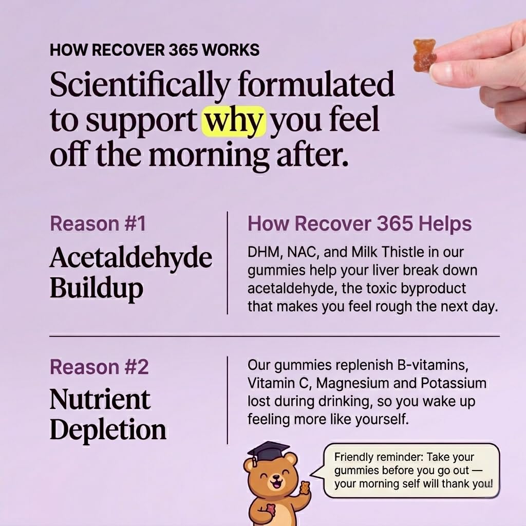 Recover 365 en uso en mesa de desayuno para recuperación matinal